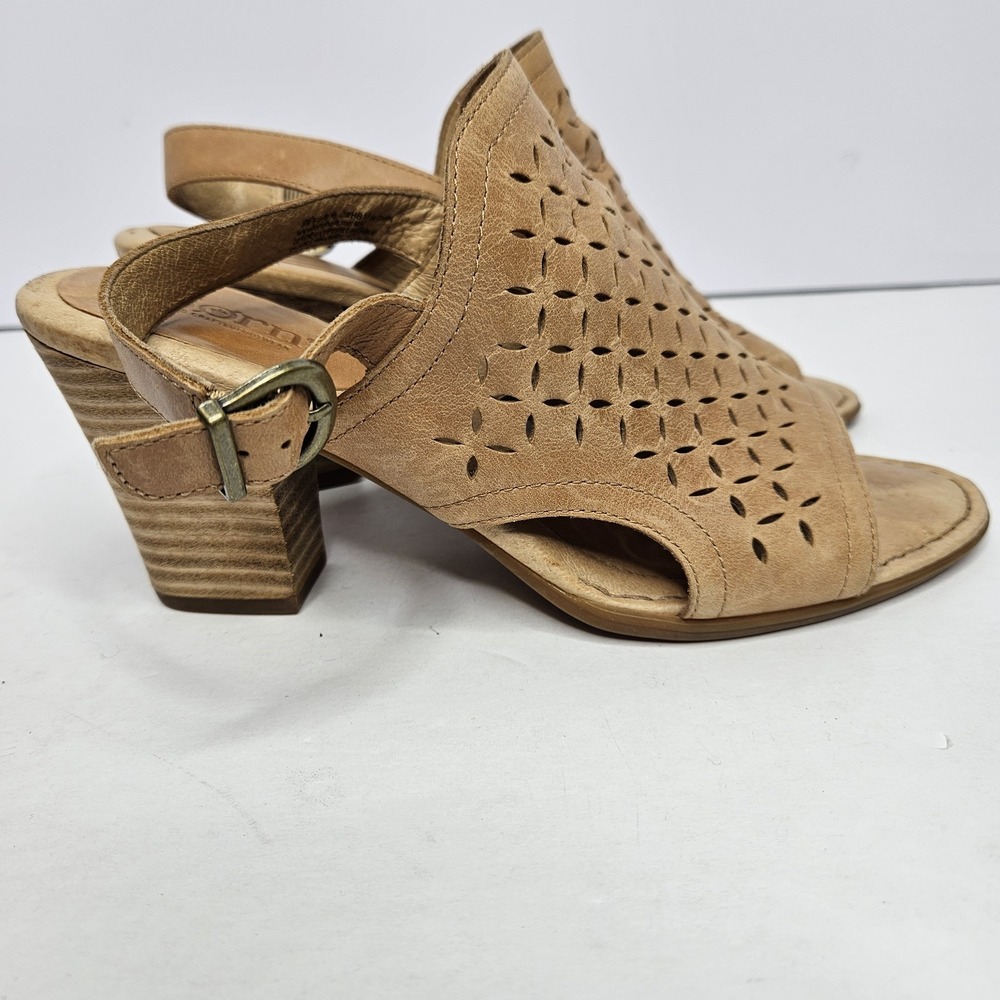 Born Sandals Women's Size 9M Leather Upper And Lining Heel‎ 3" Heel To Toe 10.5